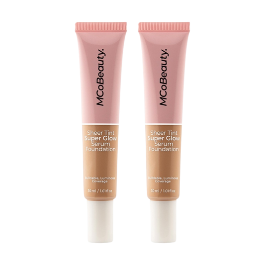 2 x MCoBeauty Sheer Tint Super Glow Serum Foundation 30mL - 2-3 Light