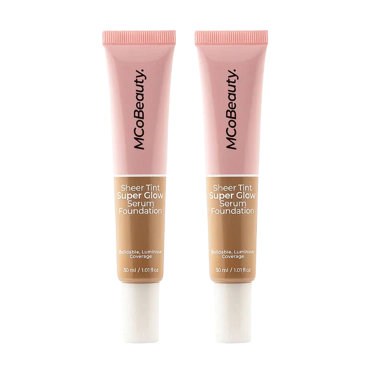 2 x MCoBeauty Sheer Tint Super Glow Serum Foundation 30mL - 5-6 Natural Medium