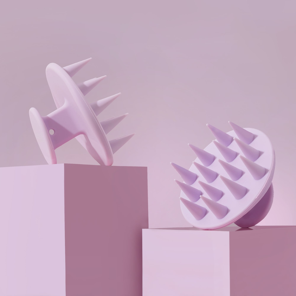 Esmi Strength Silicone Scalp Revival Massage Brush - Purple
