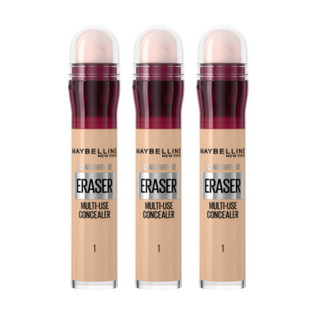3 x Maybelline Instant-Age Eraser Multi-Use Concealer 6mL - 01