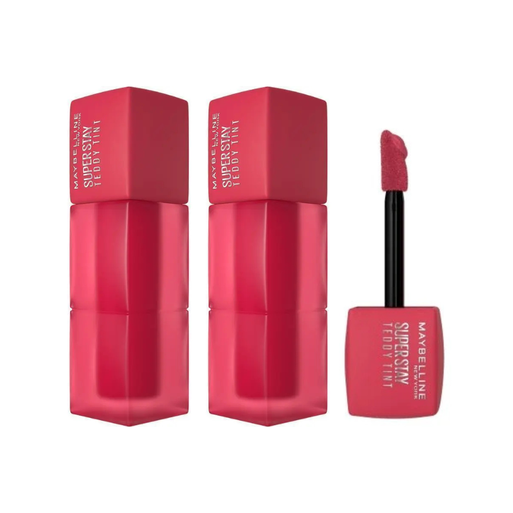 2 x Maybelline Superstay Teddy Tint Lipstick 5mL - 60 Cool Grunge
