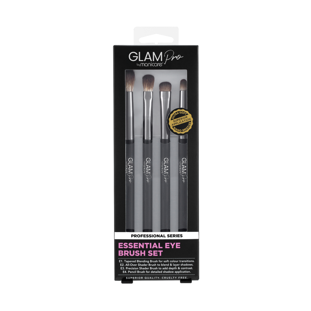 Manicare Glam by Manicare Pro Essential 4 Piece Eye Makeup Brush Set