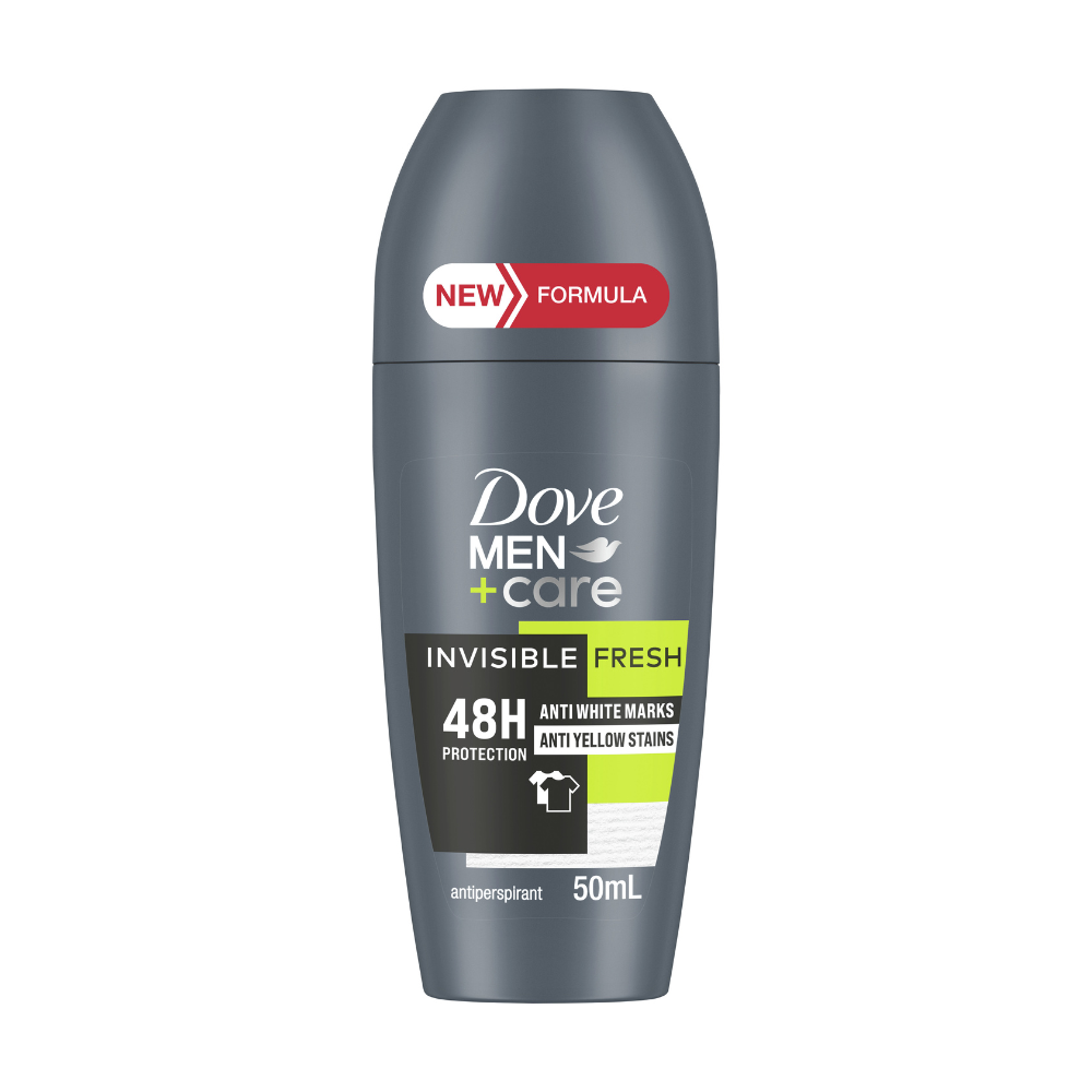 6 x Dove Men+Care 48H Protection Invisible Fresh Antiperspirant Deodorant Roll On 50mL