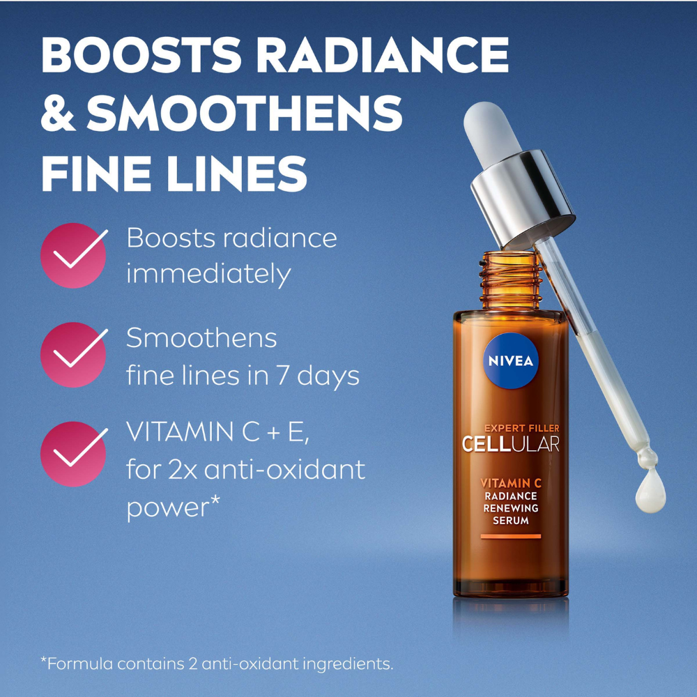 3 x Nivea Cellular Expert Vitamin C Radiance Renewing Serum 30mL