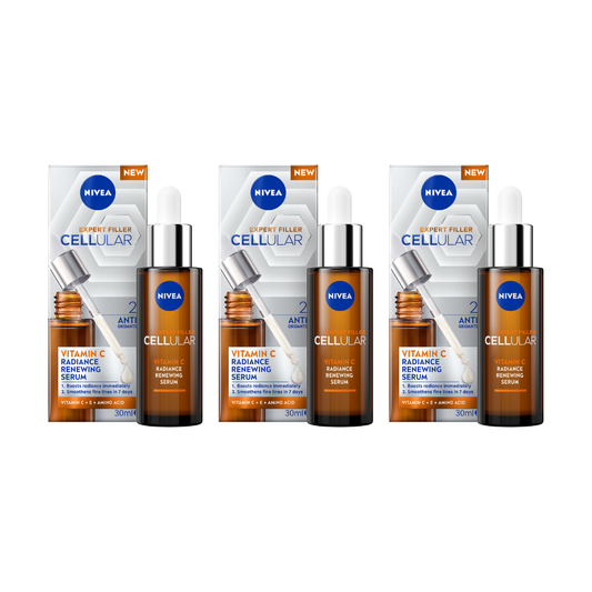 3 x Nivea Cellular Expert Vitamin C Radiance Renewing Serum 30mL