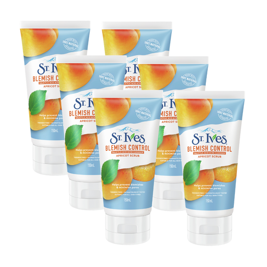 6 x St Ives Apricot Blemish Control Scrub with Salicylic Acid 150mL