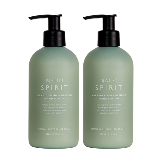 2 x Natio Spirit Kakadu Plum + Almond Hand Lotion 300mL