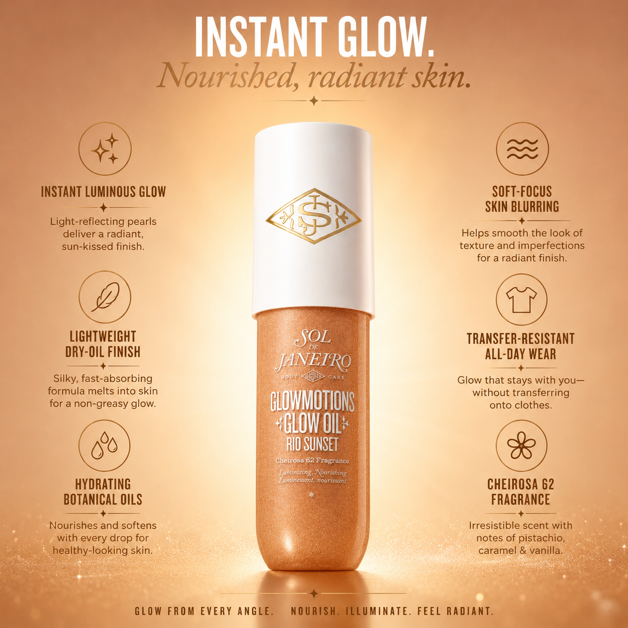 Sol de Janeiro GlowMotions Shimmer Glow Body Oil 75mL - Rio Sunset