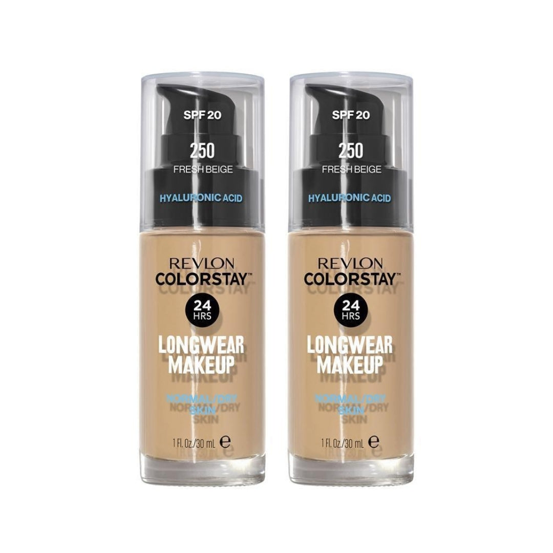 2 x Revlon ColorStay Makeup for Normal/Dry Skin 30mL - 250 Fresh Beige