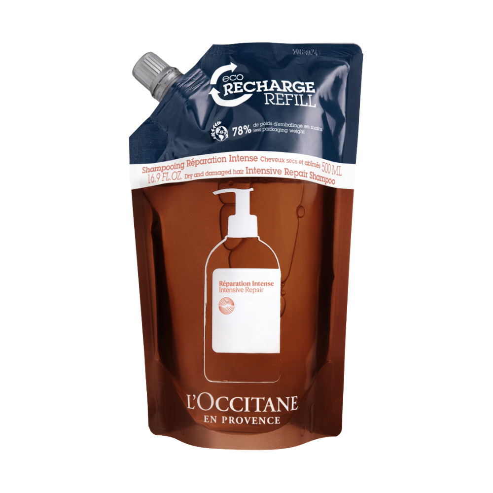 L'Occitane 5-in-1 Intensive Repair Shampoo & Eco-Refill Travel Exclusive Set 2x500mL