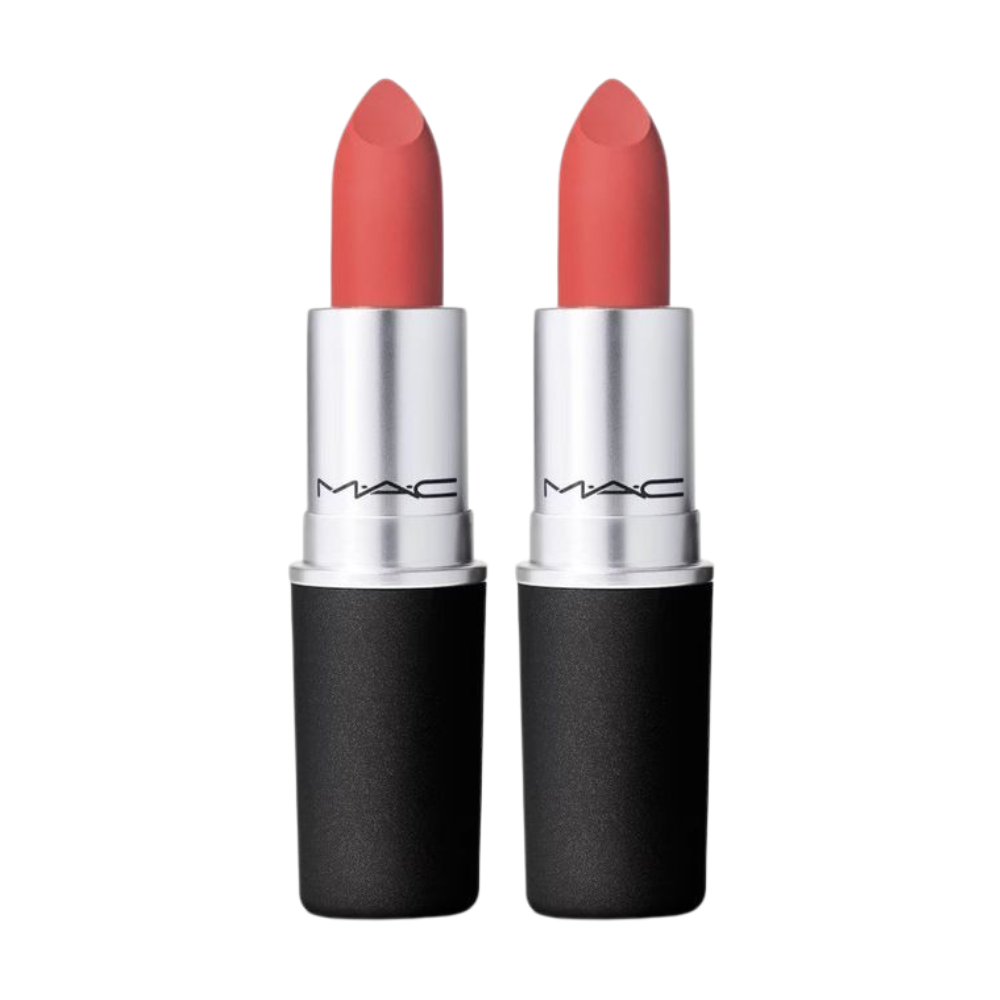 MAC Powder Kiss Lipstick Twin Pack 2x3g - Devoted To Chilli