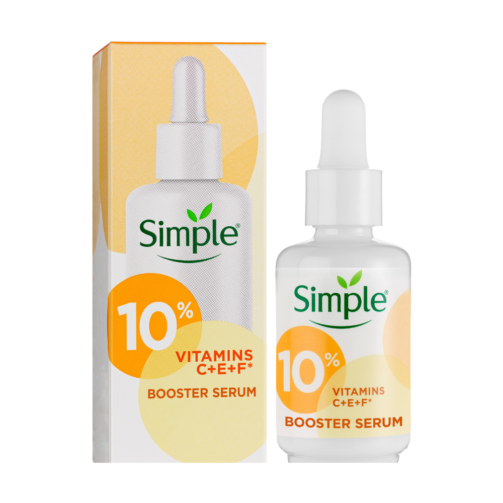 2 x Simple Booster Serum 10% Vitamin C + E + F 30mL