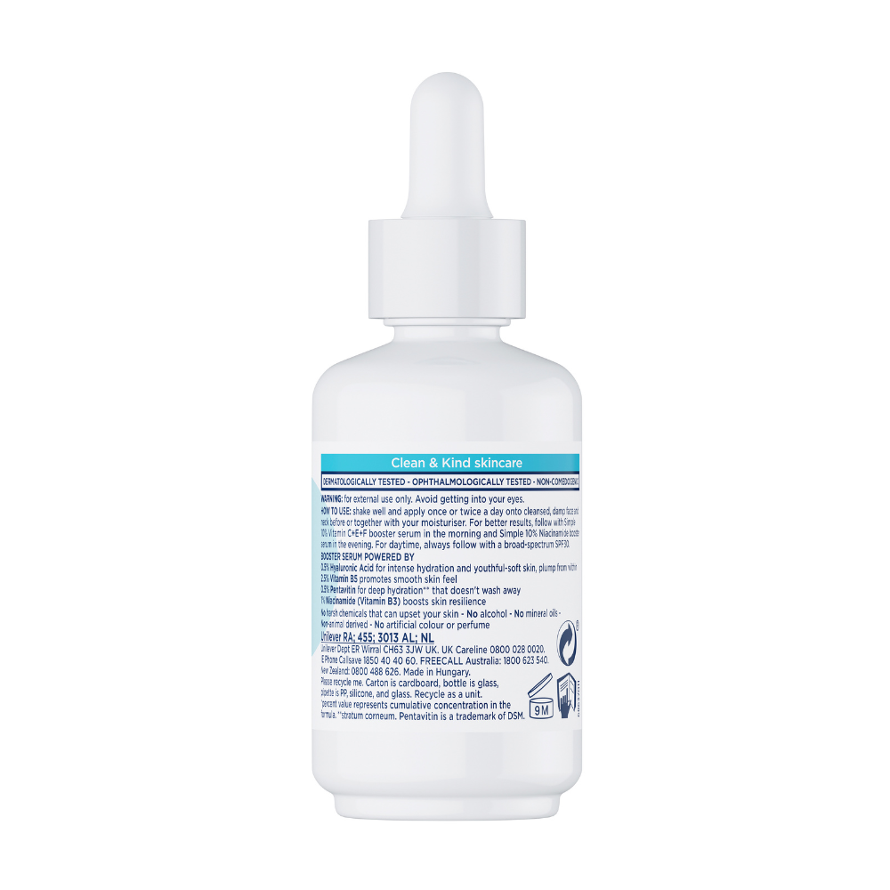 2 x Simple Booster Serum 3% Hyaluronic Acid + B5 30mL
