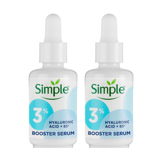 2 x Simple Booster Serum 3% Hyaluronic Acid + B5 30mL