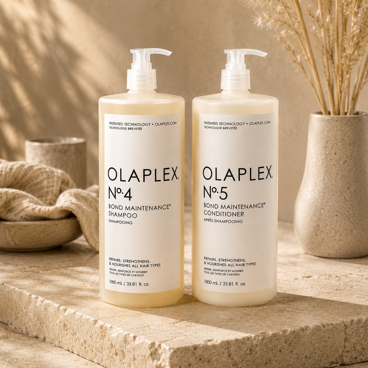 Olaplex Bond Maintenance No.4 Shampoo & No.5 Conditioner 1000mL Duo