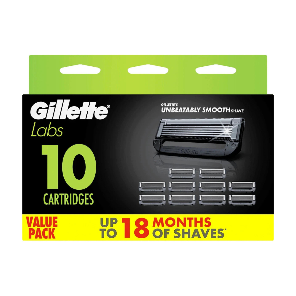 Gillette Labs 10 Refill Cartridges Razor Blades Value Pack
