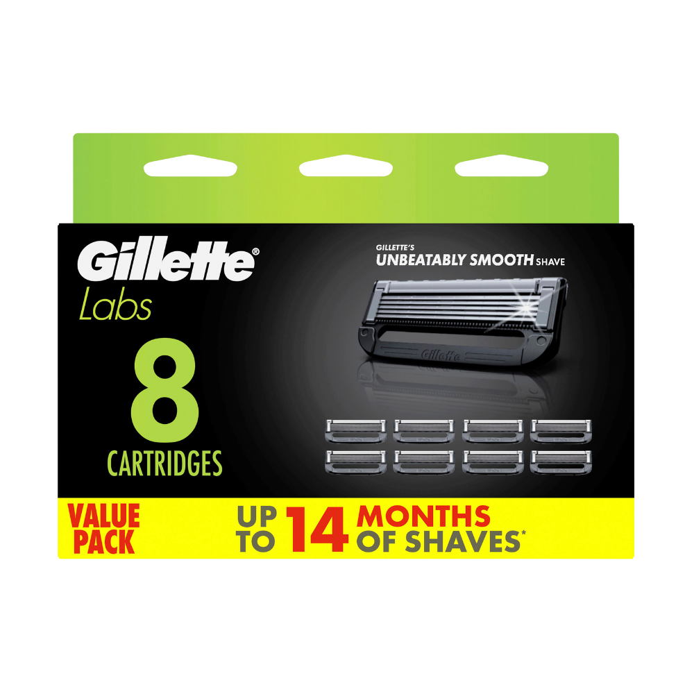 Gillette Labs 8 Refill Cartridges Razor Blades Value Pack