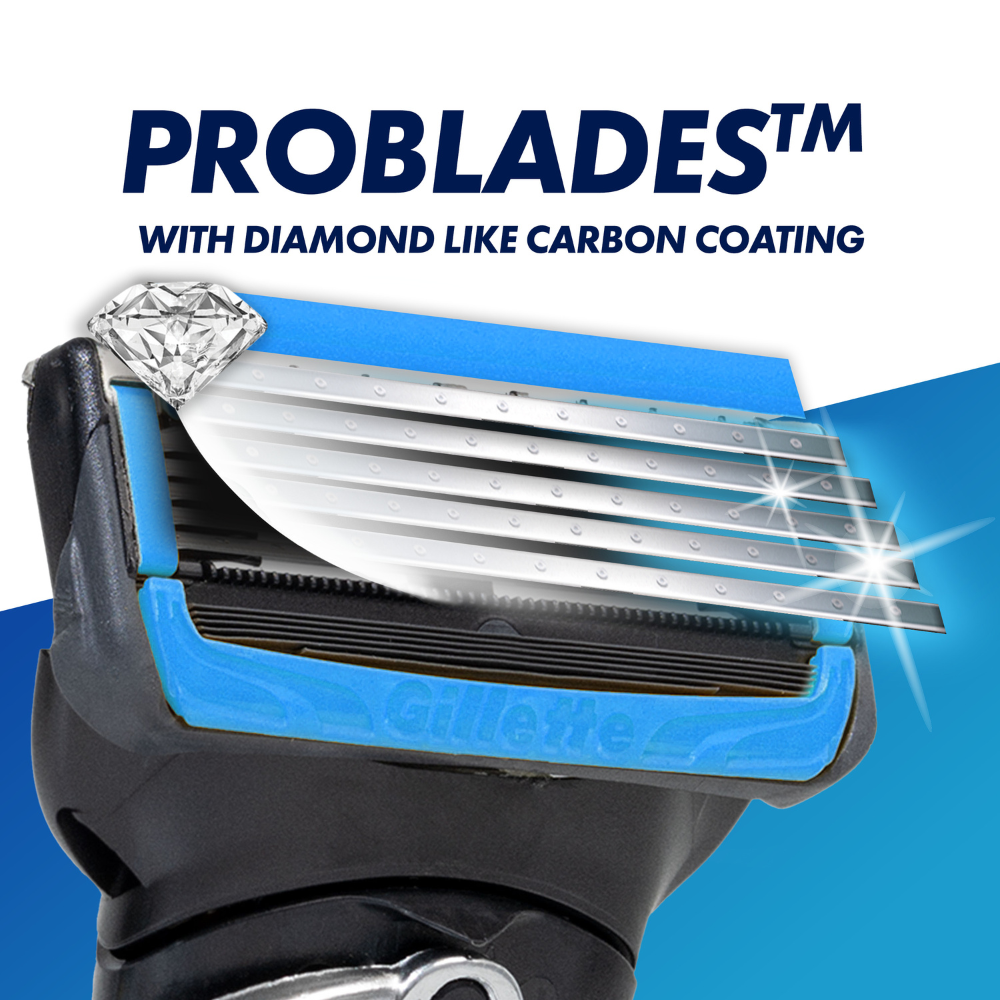 Gillette ProShield5 Razor Handle + 2 Refill Blades