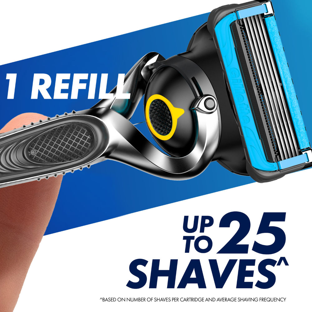 Gillette ProShield5 Razor Handle + 2 Refill Blades