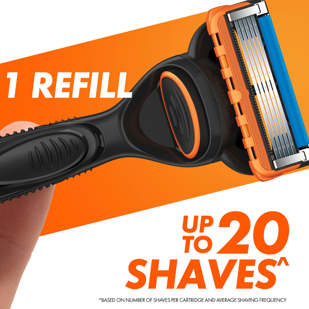 Gillette Fusion5 Sensitive Razor Handle + 2 Refill Blades