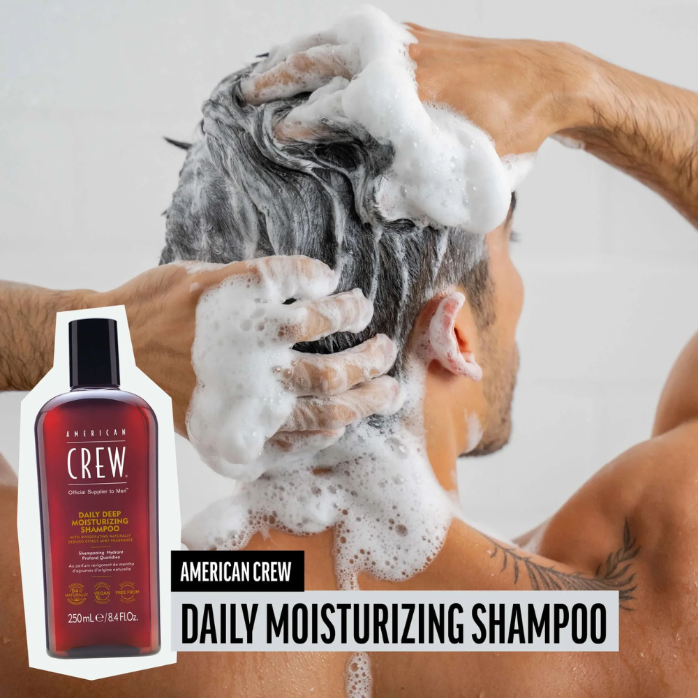 2 x American Crew Daily Deep Moisturizing Shampoo 250mL