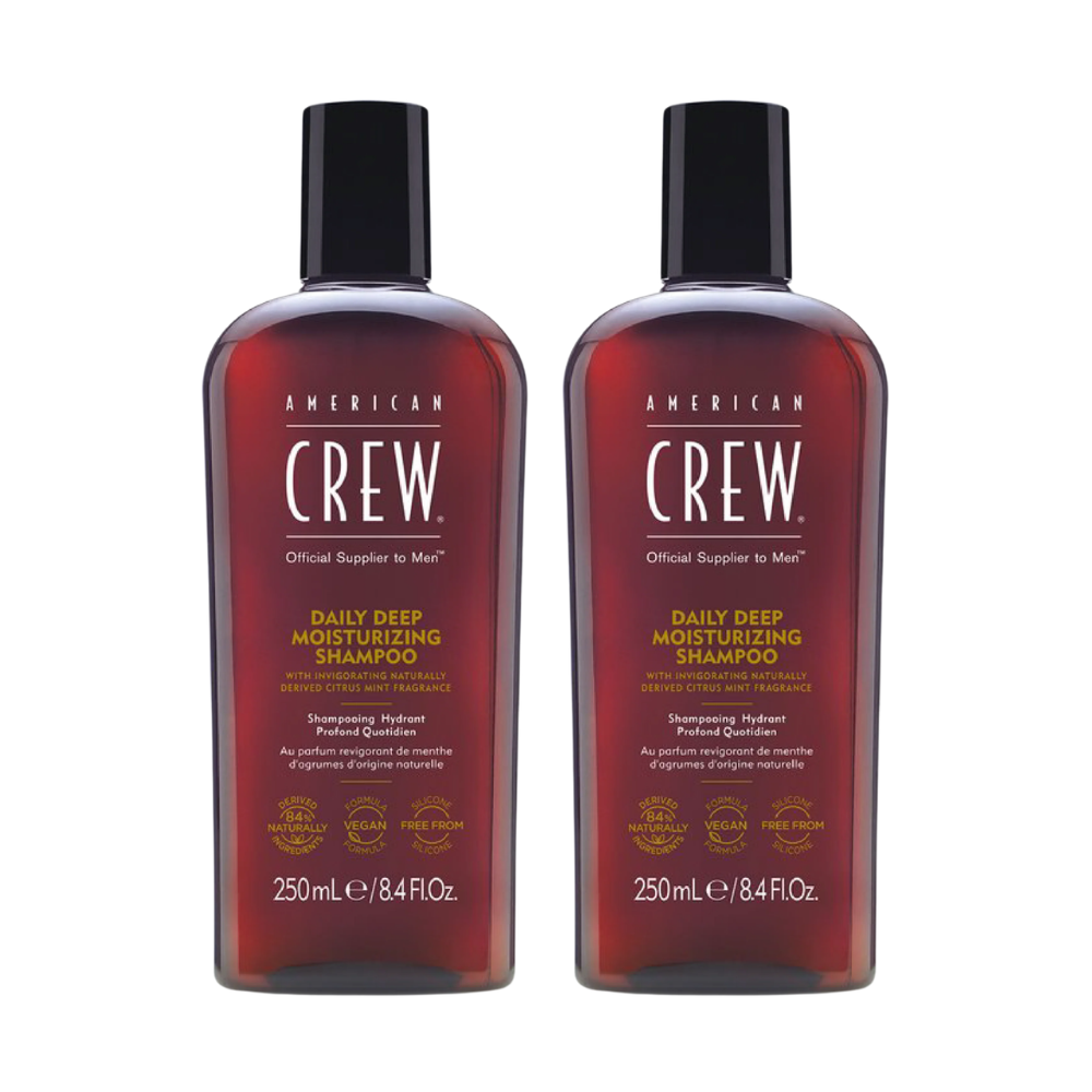 2 x American Crew Daily Deep Moisturizing Shampoo 250mL