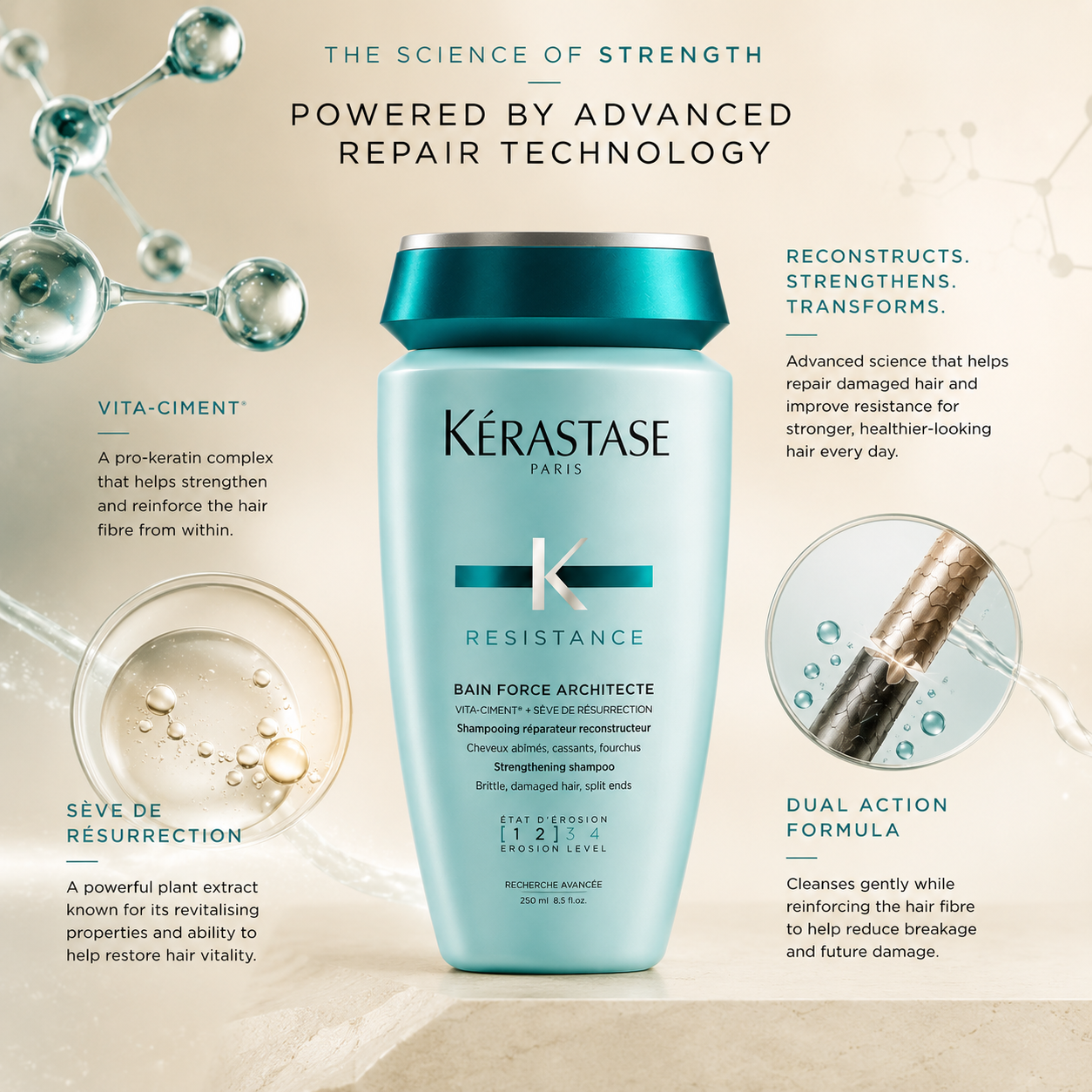 Kerastase Resistance Bain Force Architecte Shampoo 250mL