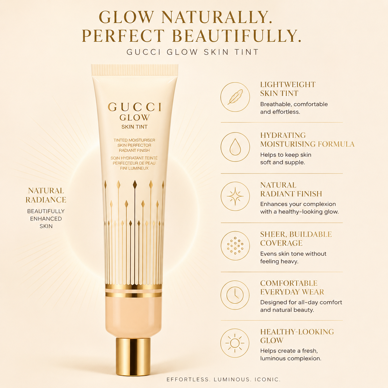 Gucci Beauty Glow Skin Tint 40mL - 59 Deep