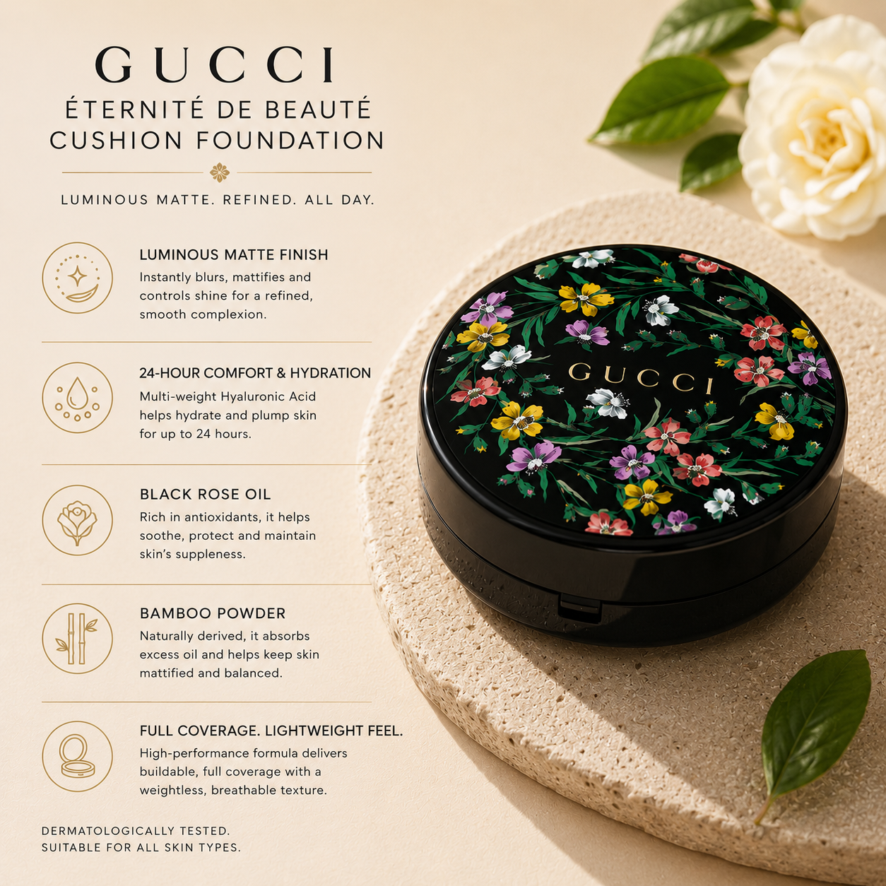 Gucci Eternite De Beaute Matte Cushion Foundation 14g - 6