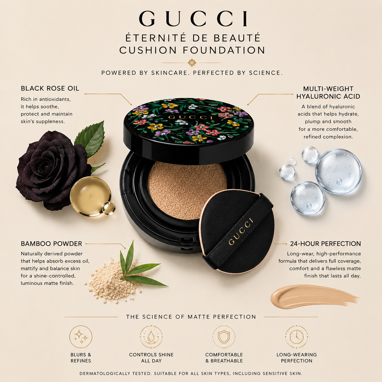 Gucci Eternite De Beaute Matte Cushion Foundation 14g - 11