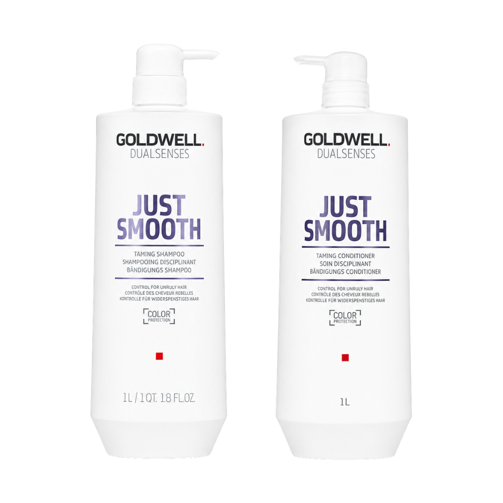 Goldwell Dualsenses Just Smooth Taming Shampoo & Conditioner 1 Litre Duo