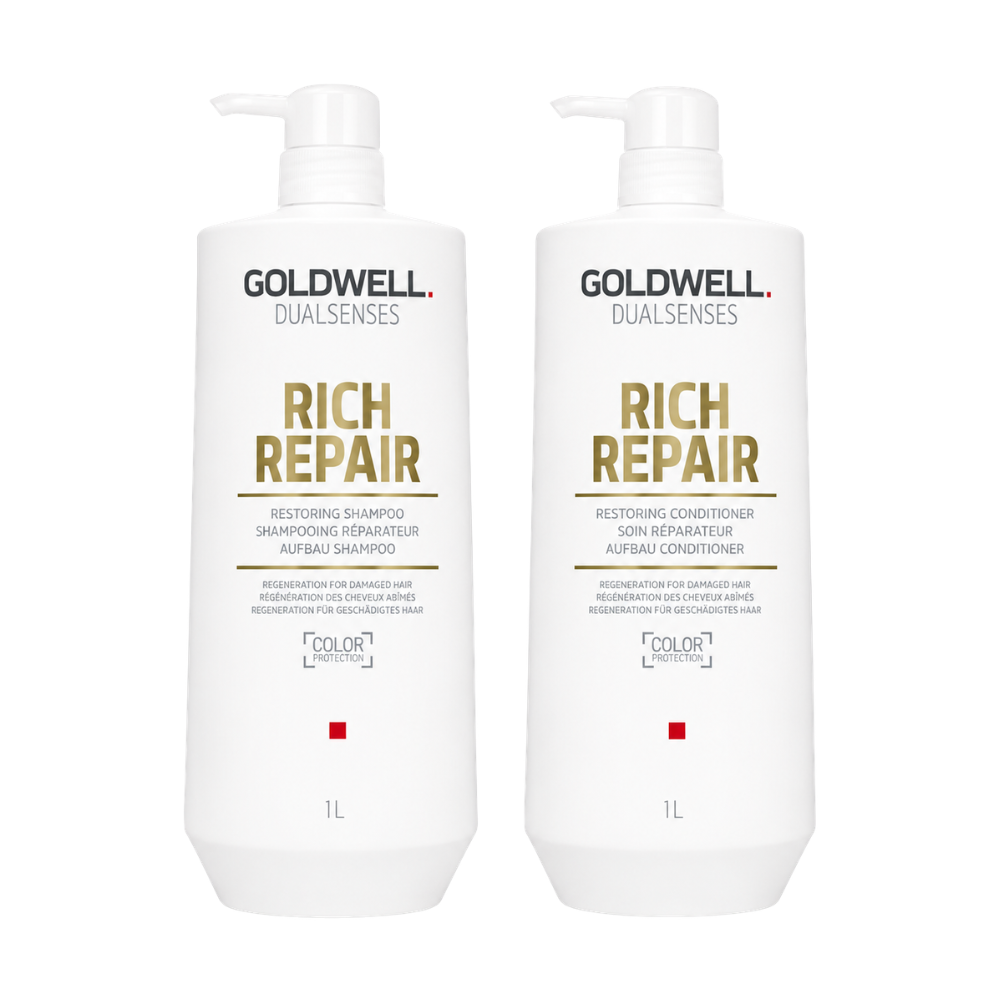 Goldwell Dualsenses Rich Repair Restoring Shampoo & Conditioner 1 Litre Duo
