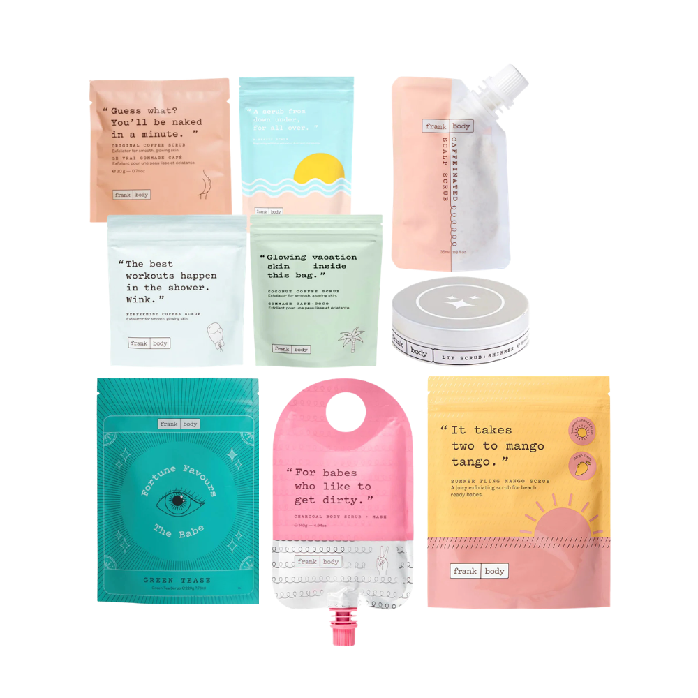 Frank Body Buff-et 9 Piece Body Scrub Set
