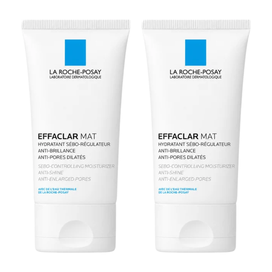 2 x La Roche Posay Effaclar Mat Daily Moisturiser for Oily Skin 40mL