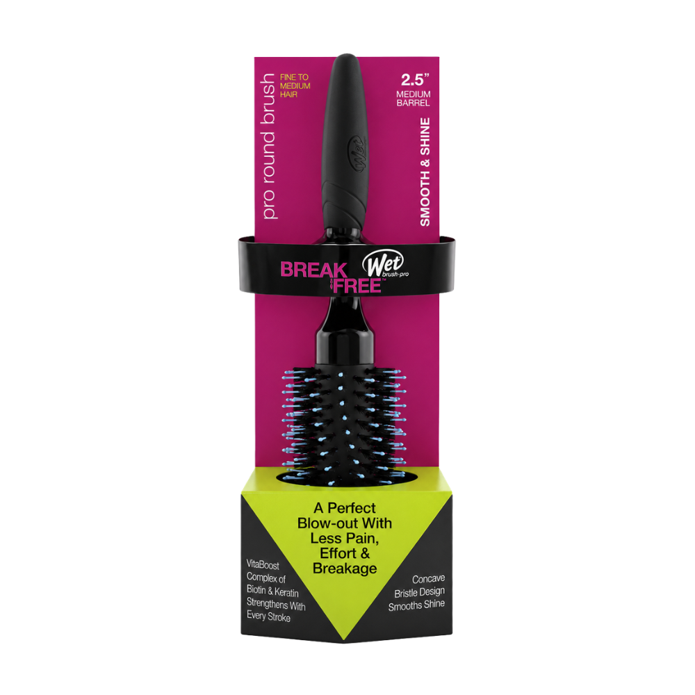 Wet Brush Pro Smooth & Shine Round Brush - Thick-Coarse 2.5 Inch