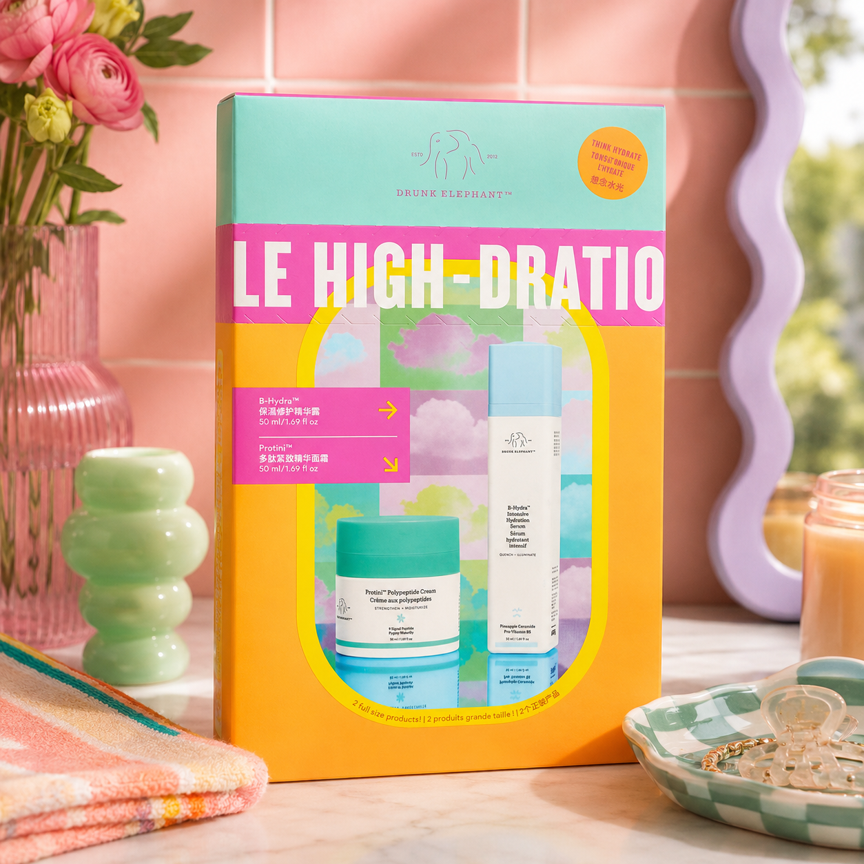 Drunk Elephant The Mile High-Dration Club Kit Gift Set