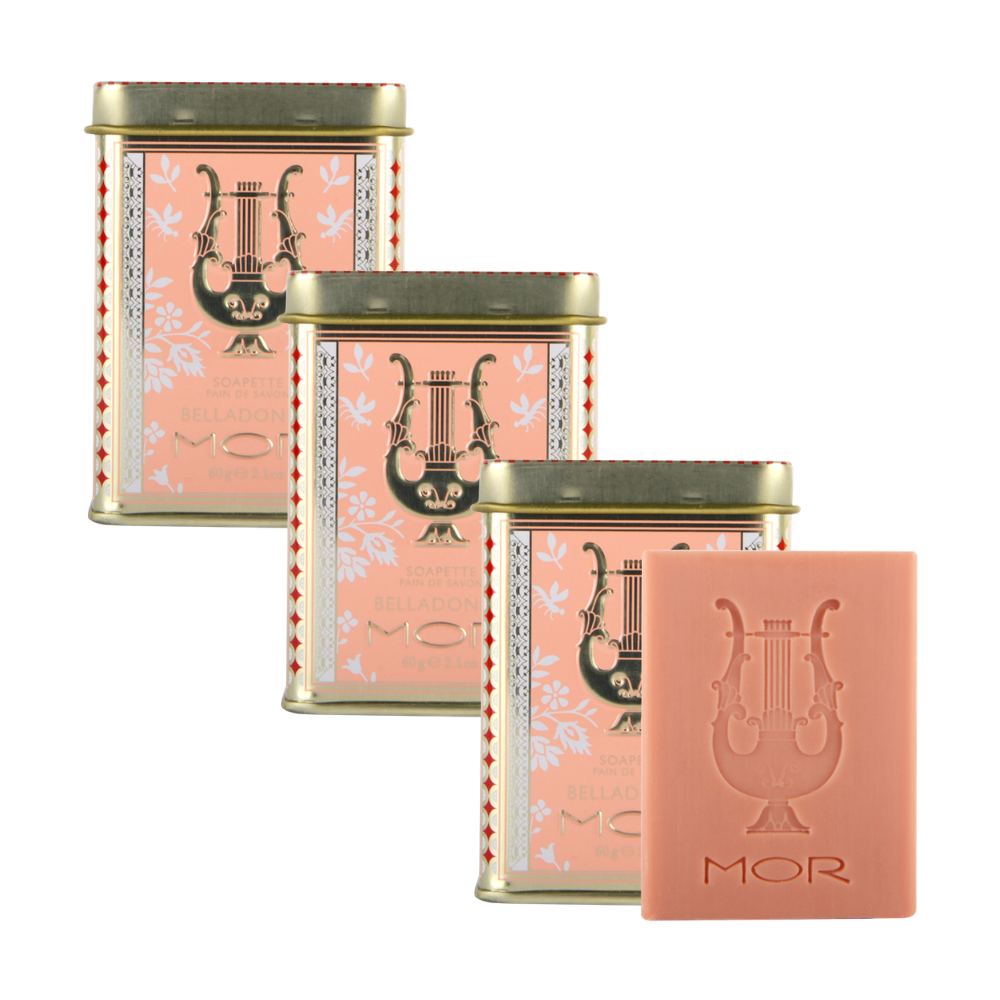 3 x MOR Boutique Little Luxuries Soapette 60g - Belladonna