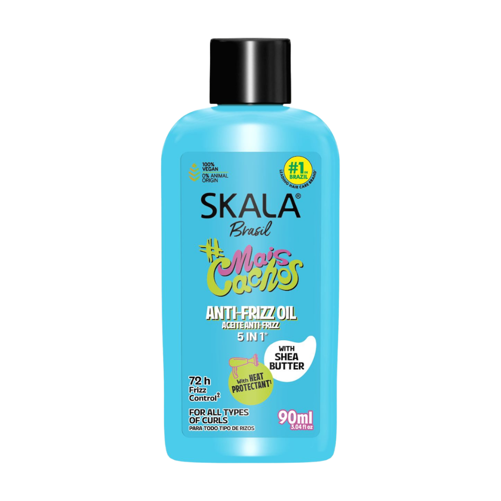 Skala Mais Cachos 72hr Anti Frizz 5-in-1 Hair Oil with Heat Protectant 90mL