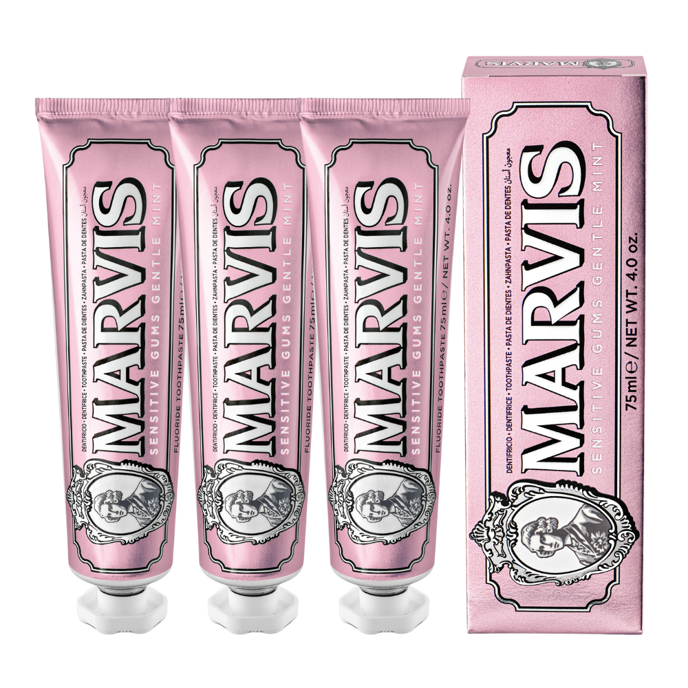3 x Marvis Toothpaste 75mL - Sensitive Gums Gentle Mint