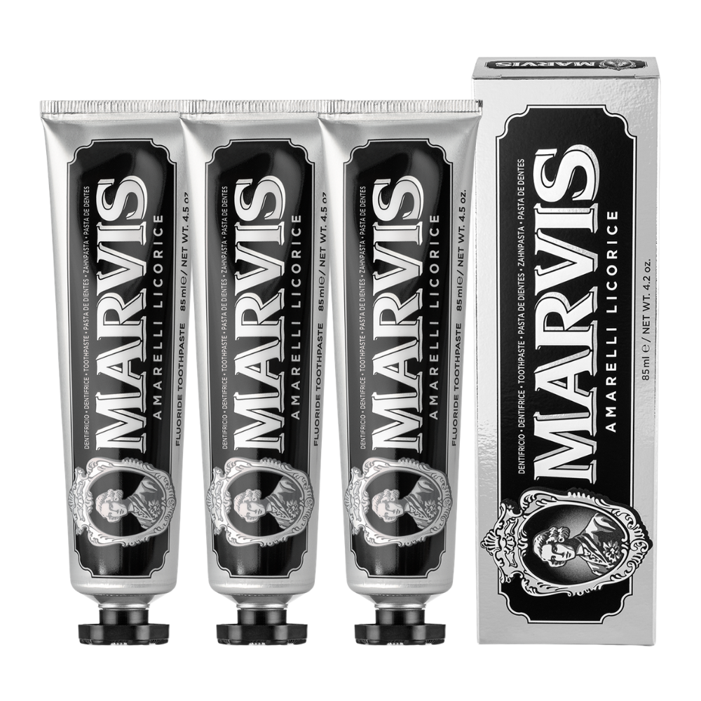 3 x Marvis Toothpaste 85mL - Amarelli Licorice