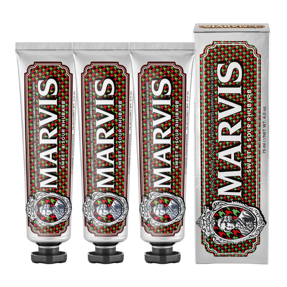 3 x Marvis Toothpaste 75mL - Sweet & Sour Rhubarb