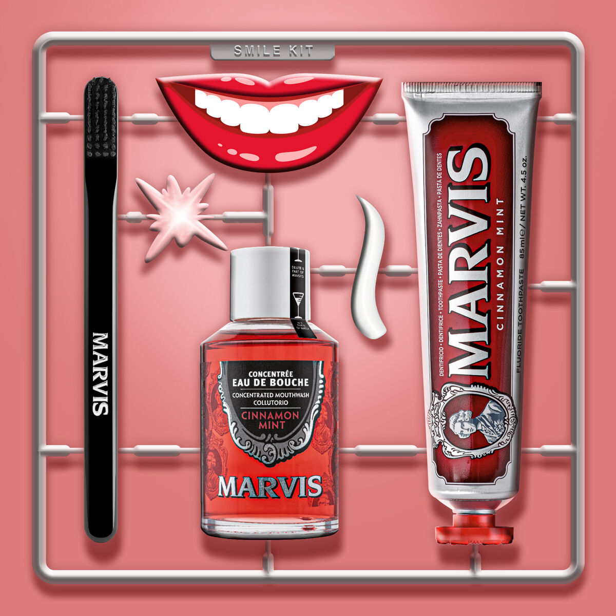 2 x Marvis Mouthwash Concentrate 120mL - Cinnamon Mint