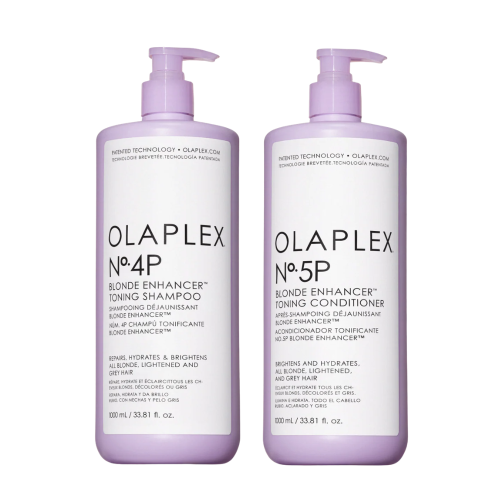 Olaplex Blonde Enhancer Toning No.4P Shampoo & No.5P Conditioner 1000mL Duo