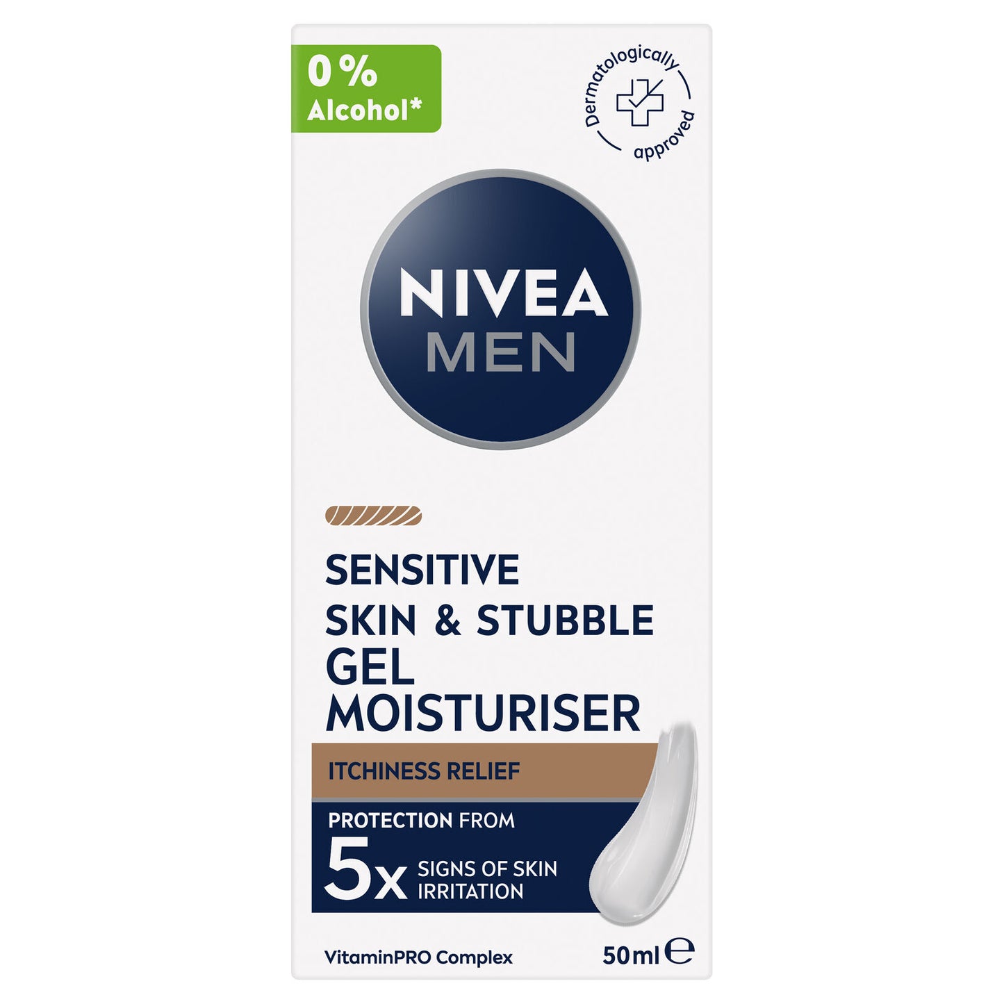 3 x Nivea Men Sensitive Skin & Stubble Gel Moisturiser 50mL