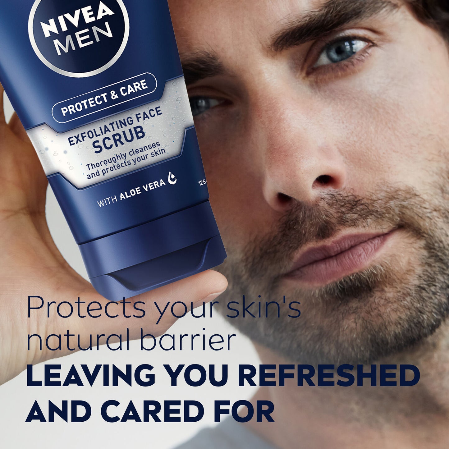 3 x Nivea Men Protect & Care Exfoliating Face Scrub 75mL