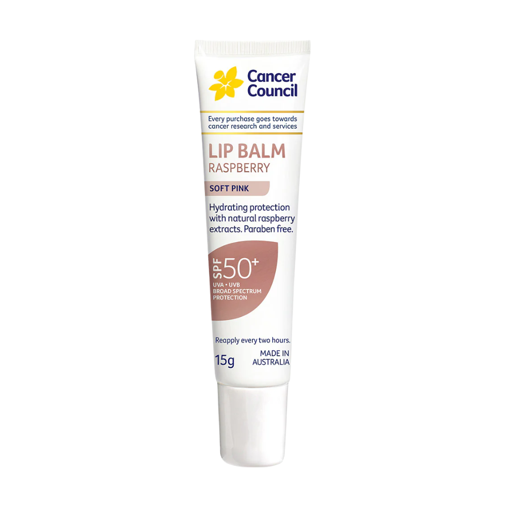 6 x Cancer Council Raspberry Lip Balm SPF50+ 15g