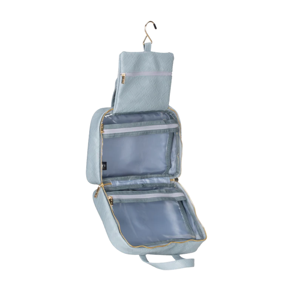 MOR Boutique Malta Hanging Fold-Out Bag - Woven Blue