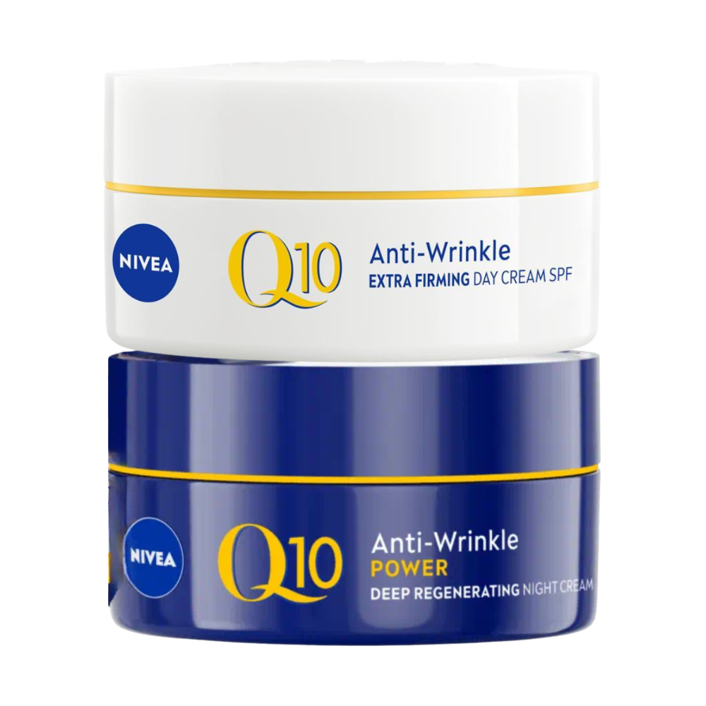 Nivea Q10 Anti-Wrinkle Power SPF15  Day Cream & Night Cream 50mL Duo