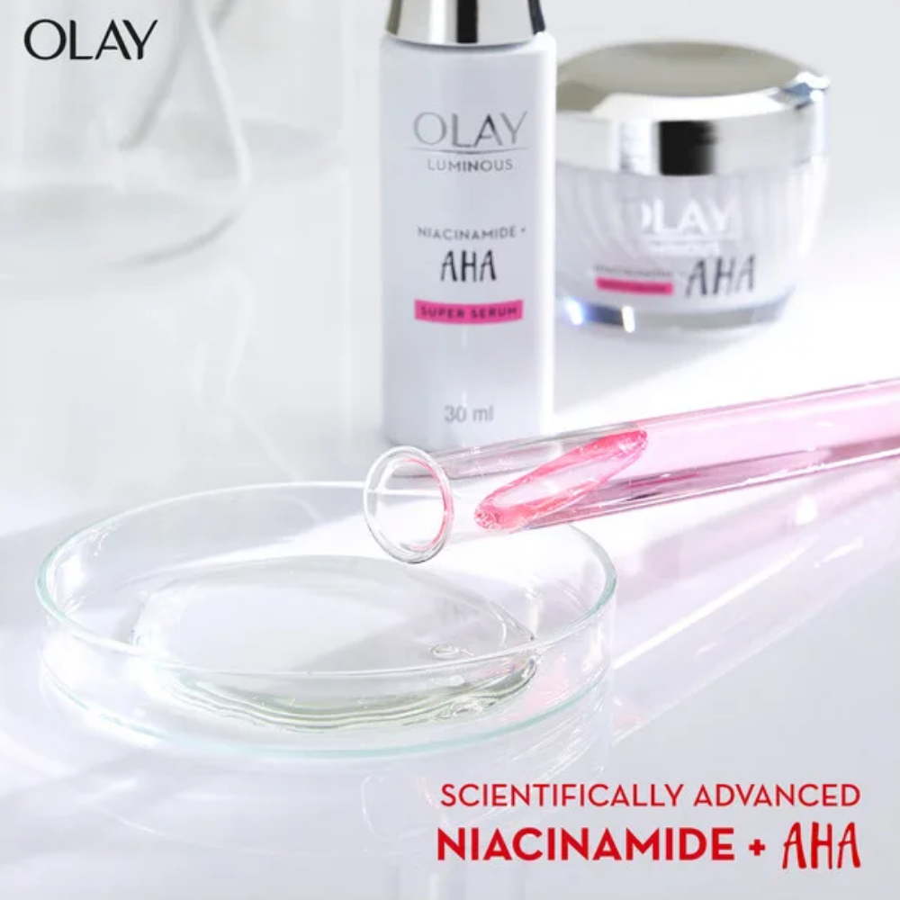 2 x Olay Luminous Niacinamide + AHA Moisturiser 50g