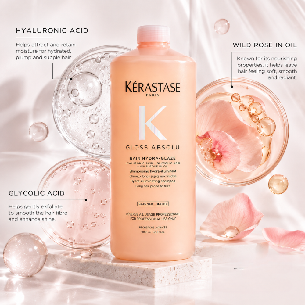 Kerastase Gloss Absolu Bain Hydra-Glaze Illuminating Shampoo 1000mL